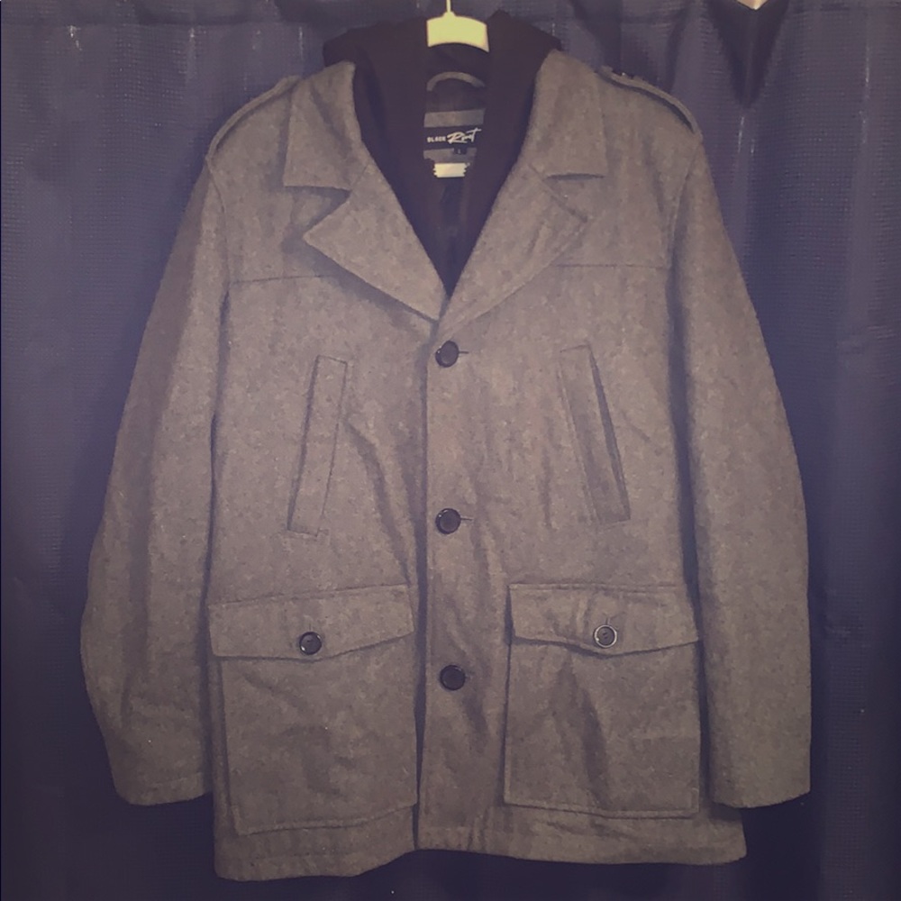Black Rivet Peacoat